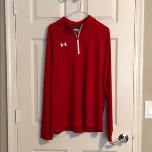 Under Armour Red Quarter Zip Pullover